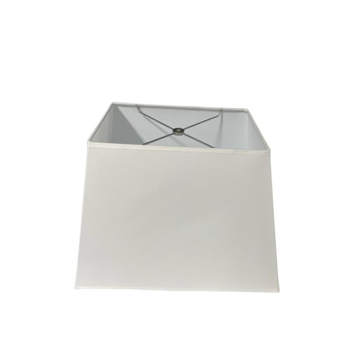 Lampshades Inc. Rectangle Hardback Lampshade, 9"x15" Top x 11"x17" Bottom x 12" Slant Height, White